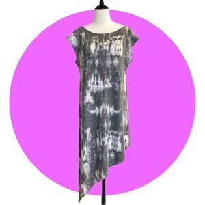 Bryn Walker Asymmetrical Tie Dye Sleeveless Tunic Dress - M